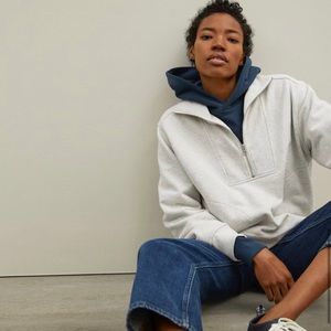 Everlane the track half zip sweatshirt